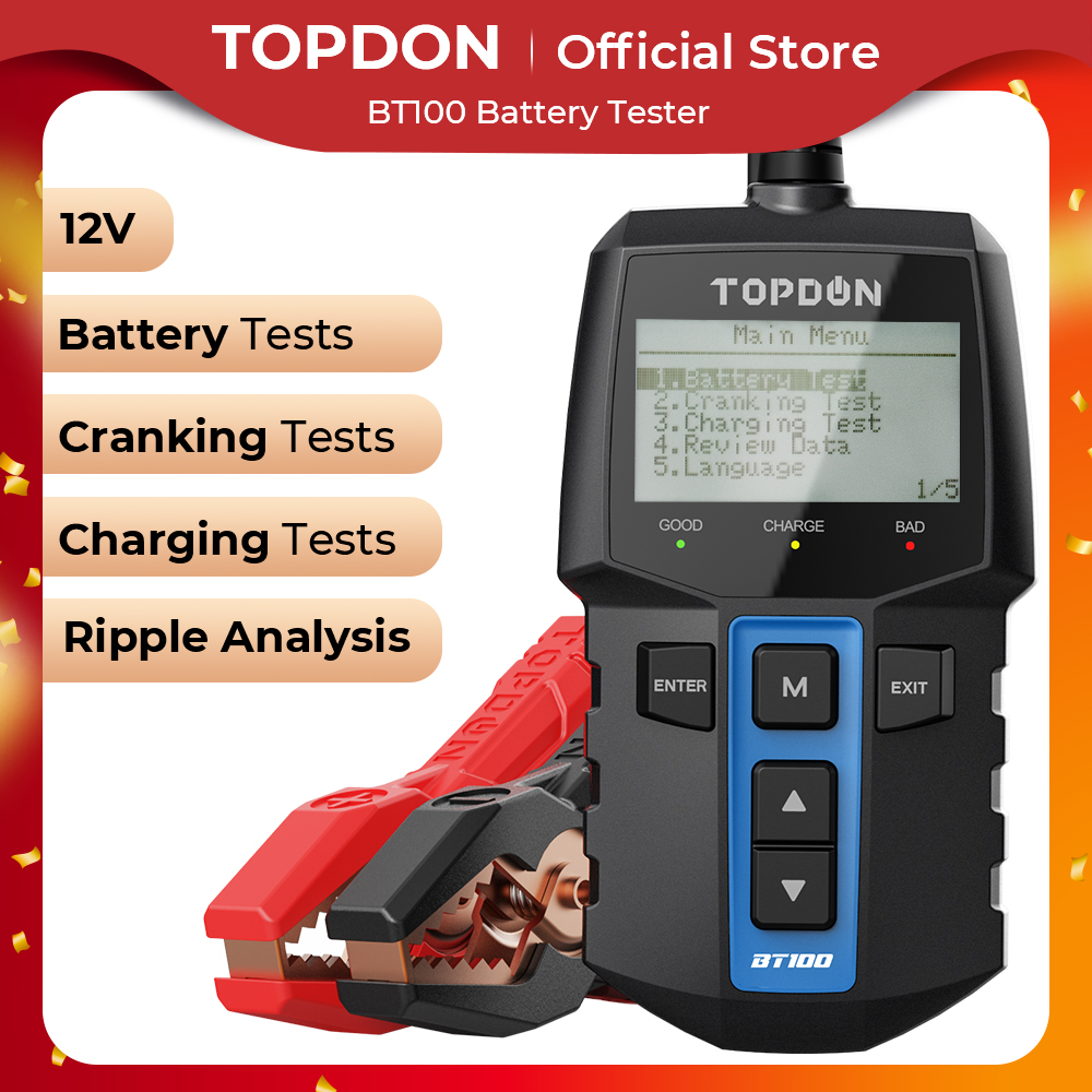 Topdon Tc001 Thermal Camera - TOPDON BT100 12V Tester batteria per