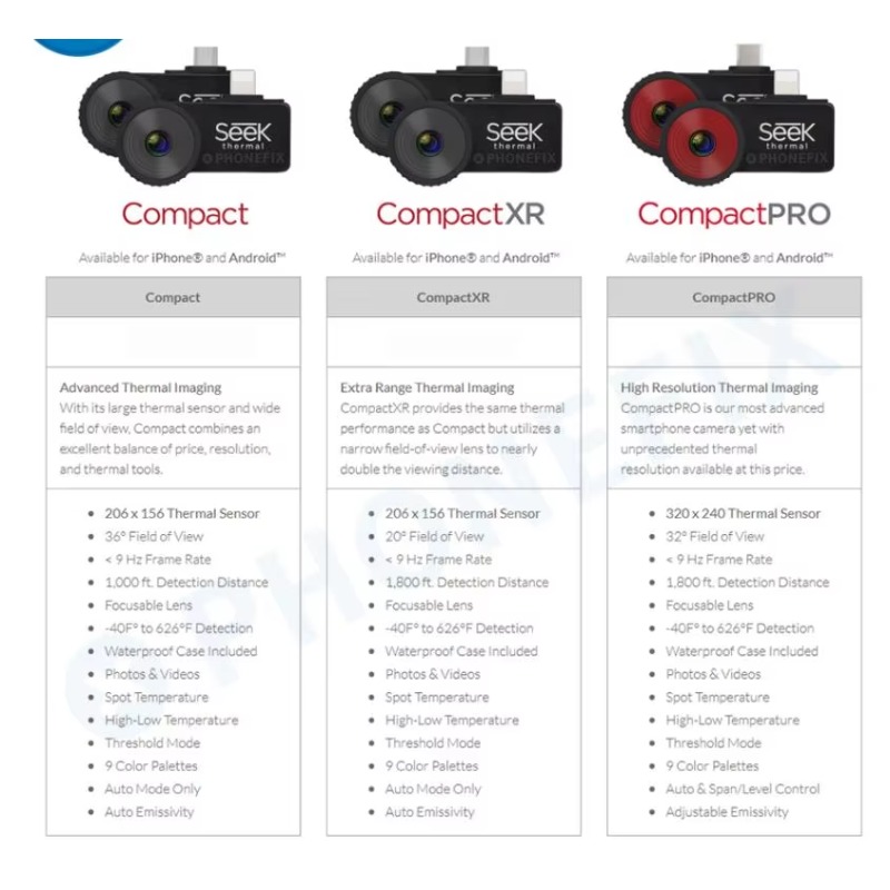 Per Seek Thermal Imager Vision - Seek Compact Pro Android recensione e prezzo