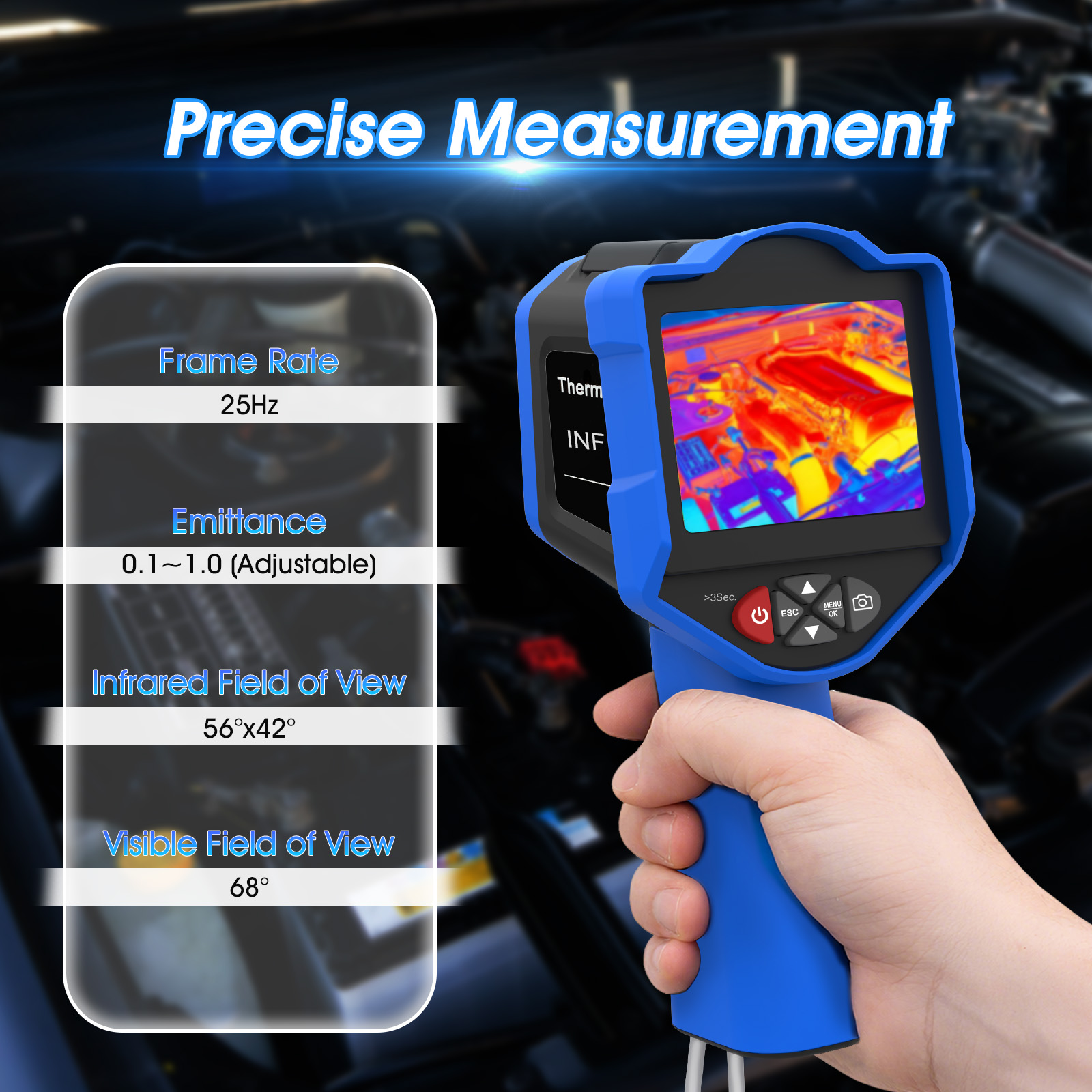 Termocamera 256x192 25Hz, term - Thermal Imaging Camera 256X192 recensione e prezzo